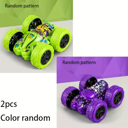 1 stk./2 stk./3 stk./4 stk. dobbeltsidet tumle-inerti terrængående legetøjsbil