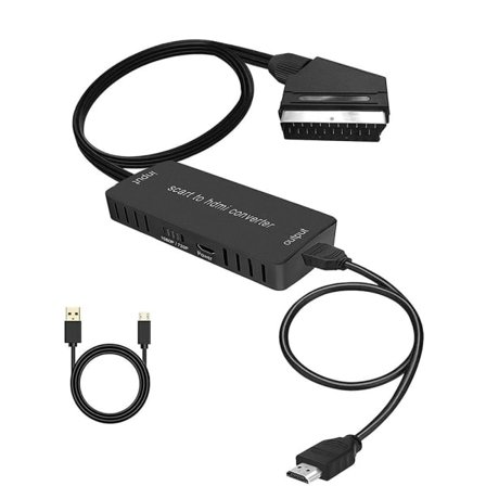 Konverter SCART till HDMI Video Ljud Adapter