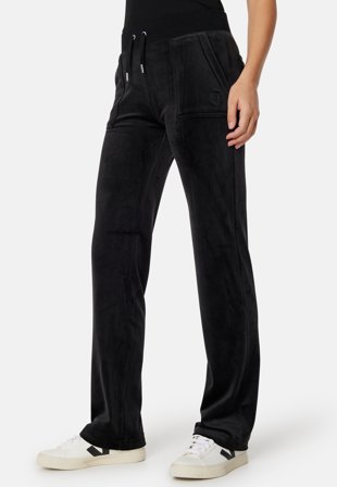 Juicy Couture Del Ray Classic Velour Pant Black Vaatteet