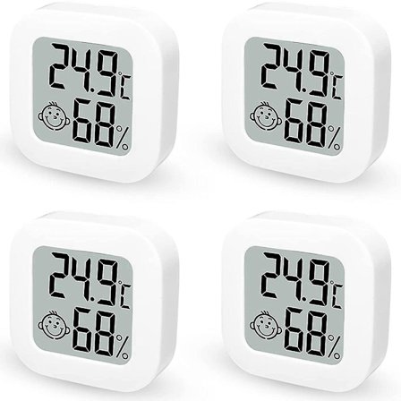 4 kpl digitaalinen kosteusmittari sisälämpömittari mini kosteusmittari lämpötilan ja kosteuden seurannalla