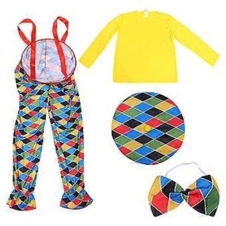 Klovni esiintymisasu Halloween Cosplay -asut Lavaesitys Pilailuasut (vapaa koko)