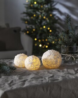 Star Trading LED Schneeball 2-er Pack Weiß