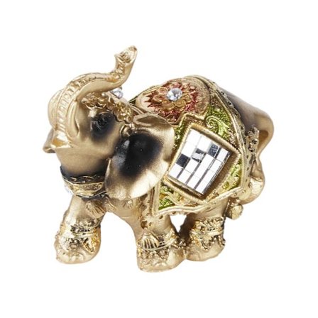 Lucky Feng Shui Grøn Elefant Statue Skulptur Rigdom Figur Gave Hjem Indretning
