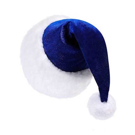 Julemandshat med hvid kant til julefestival, nytårshovedbeklædning, julemandskostume, tilbehør, gave, marineblå