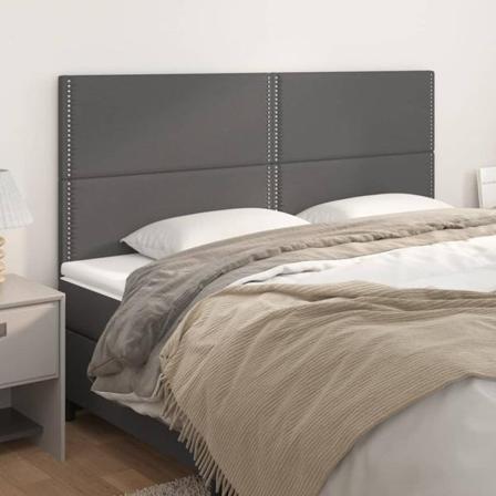 Vidaxl Huvudgavlar 4 St Grå 90x5x78/88 Cm Konstläder Grå