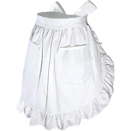 Waist Apron Cute Retro Vintage Apron Cooking Kitchen Ruffle Maid Apron