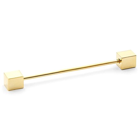 Gold-Tone Cube Collar Bar for Men - Collar pins & bars