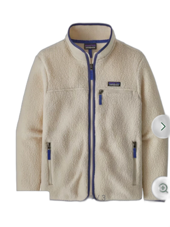 Vit fleecejacka från Patagonia