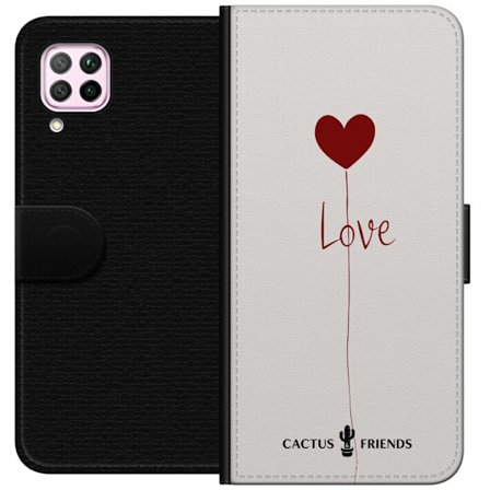 Yhteensopiva Lompakkokotelo Huawei Huawei P40 lite Cactus and Friends - Love Balloon Minimal