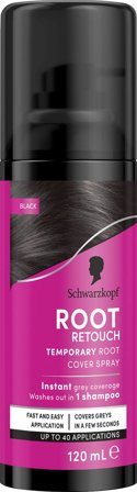 Schwarzkopf Root Retoucher Black, Hår, Hårfarve, Retouch Farvespray