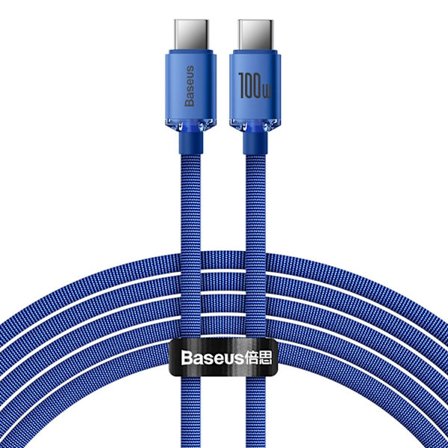 Baseus USB-C till USB-C Kablar 100W 2m - Blå