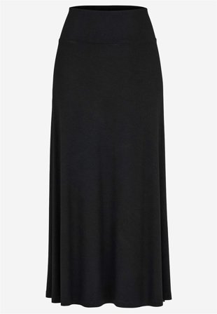 Cellbes of Sweden - Lang jerseynederdel med svaj i sort til damer i størrelse 38/40