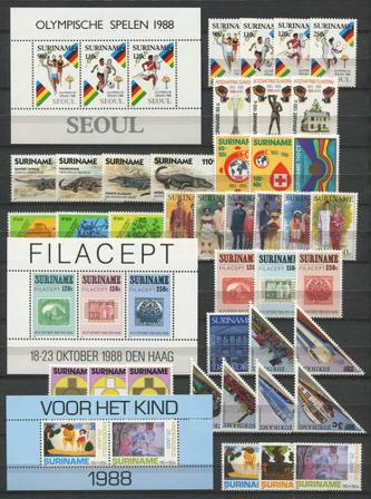 Surinam (Selvstændig) - Årgang 1988 - Postfrisk