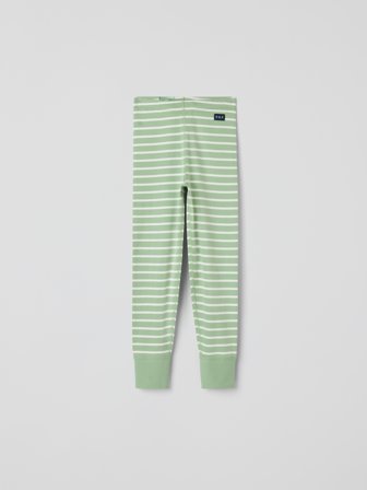 Polarn O. Pyret - Striped leggings - 140 - Childrenswear - green