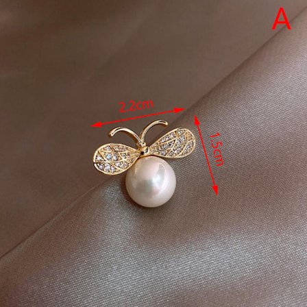 e Liten Bee Sun Brosch För Pearl Bees Broschstift Presentbroscher