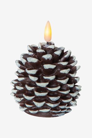 Star Trading - Cone LED blockljus Flamme - Brun - Julpynt - Från Homeroom