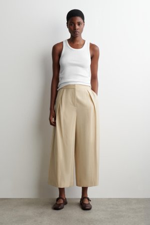 COS Women's Fluid Pleated Culottes in Beige