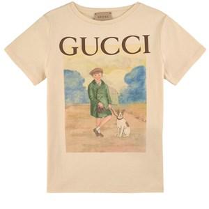 Kids - Gucci Branded T-Shirt Cream 8 Years - Tops - 8 years - Cream - Junge