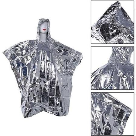 Aluminium overlevelsesjakke til voksne * størrelse: 127 cm x 203 cm (voksen) * Let * Ikke omfangsrig * Materiale: aluminium