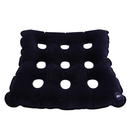 Oppblåsbar sittepute for forebygging av trykksår og støtte mot liggesår