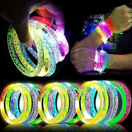20 stk. LED Lysende Armbånd Karneval Bursdag Halloween Lysende Festartikler