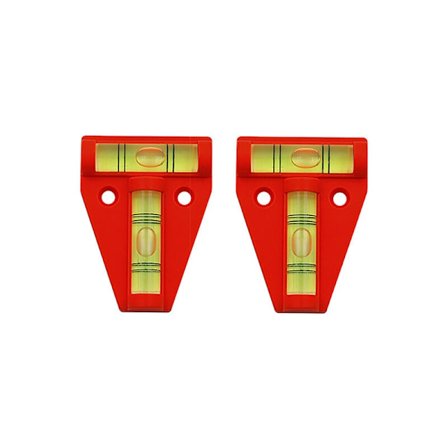 2 st Mini T-typ vattenpass i plast, horisontellt, T-typ, omfångstriangel, mätset, bubbelvattenpass, lutningsmätare