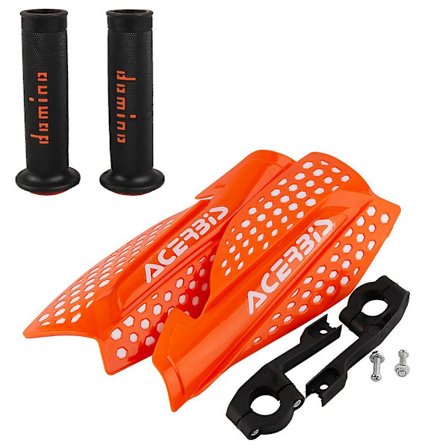 För Motorcykel Dirt Pit Bike ATV Quads Motorcykel 22mm Handskydd Styrskydd Domino Handtag 22mm 24mm Set