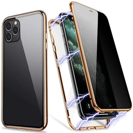 iPhone 14 Plus - 360 grader fuld beskyttelse med for- og bagside - anti spion