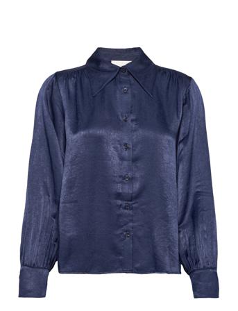 Nillamw Shirt Bluse Langærmet Navy My Essential Wardrobe