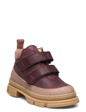 Boots - Flat - With Lace And Zip Snørestøvletter Støvletter Multi/mønstret ANGULUS*Betinget Tilbud