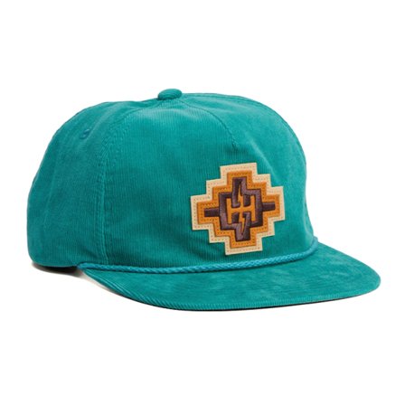 Howler Bro's Unstructured Snapback Hats H Bolt Motif - Teal Corduroy