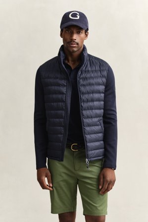 GANT Herren Hybrid-Jacke (S) Marineblau