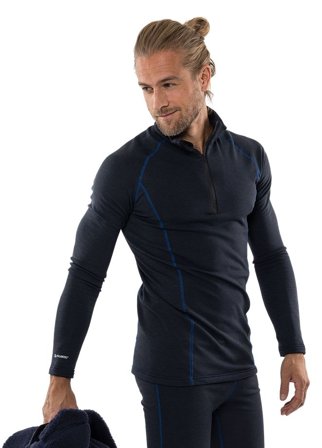 Fristads Unisex Polartec fleece underställströja polo 7078 PT, Svart