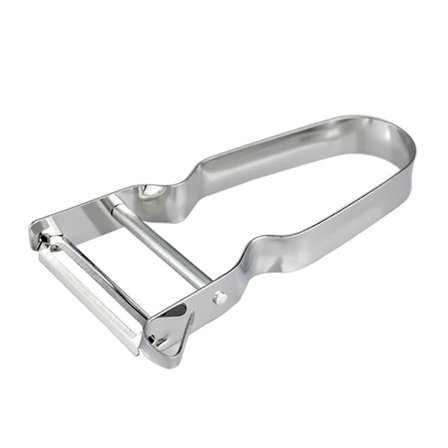 En sølvfarget flat skiveskjærer, rustfritt stål skreller, skreller, skreller, ap