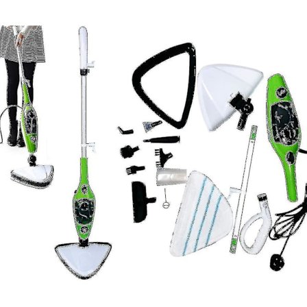 Sähköinen höyrypuhdistin 10-in-1 Lattian kuuma höyrymopi Matto 1300w Painepesuri Käsikäyttöinen höyrystin