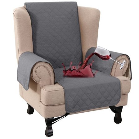 Vedenpitävä nojatuolin suojus olohuoneeseen ja makuuhuoneeseen - Naarmuuntumaton lemmikkiystävällinen sohvatyyny Grey