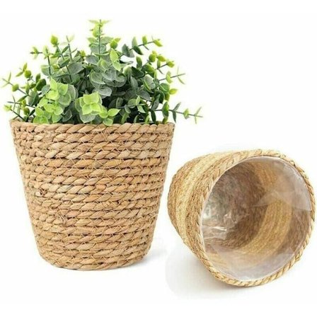 Sjøgresskurv Plantekurver Plantekasser Oppbevaringskurv 18cm Sett med 2-