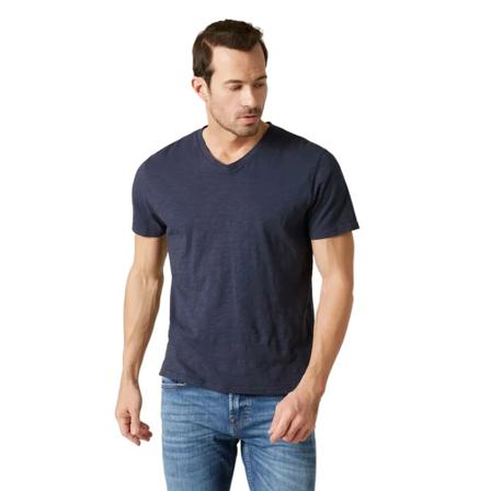 7 For All Mankind - T-shirts - Blå - Herr - Storlek: L, Herr, Storlek: L