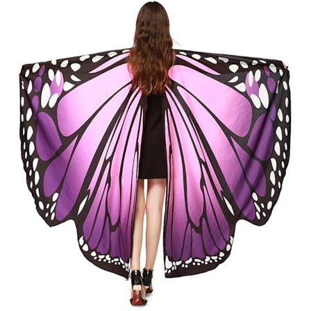 Violetti naisten viitta perhossiivet promokuva keiju lady keiju haltia cosplay-asusteet viitta