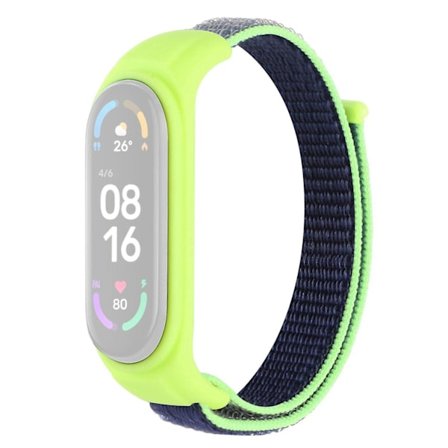 Nylon Sport Anti-lost Band för Xiaomi Mi Band 3/Band 4/Band 5/Band 6/Band 7 med Silikon Watch Case