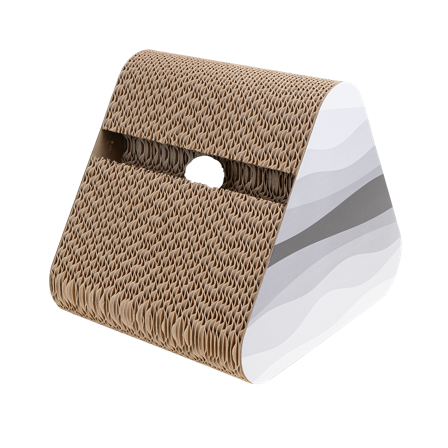 Selected by ZOO - Pawsome Trifun kløepinne av papp, 30x24x26cm, Grå - Katt - Kloretre og kloremøbler - Klorebrett og kloresøyler - ZOO.no
