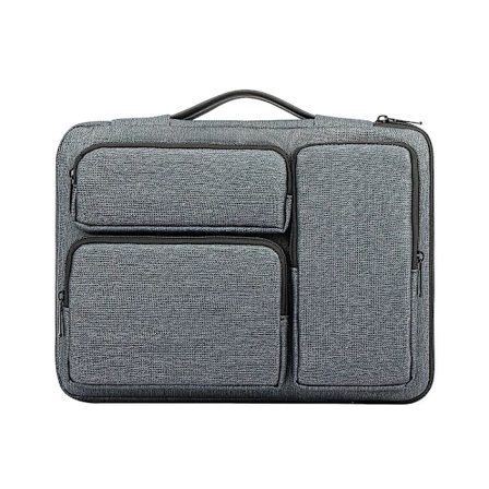 Nylon Laptopväska Notebook Axelväska GRÅ 15 15,6 tum 15