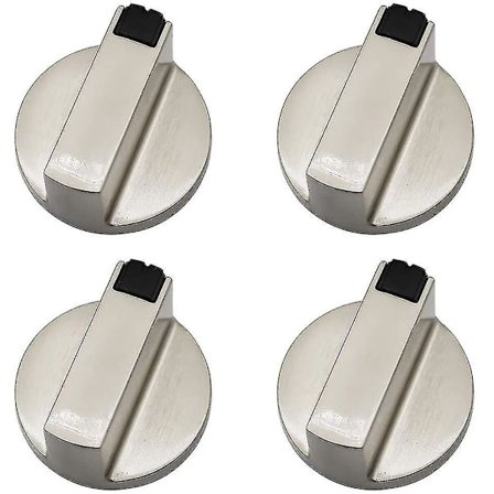 Kaasulieden nupit - 4 kpl 6 mm metalliset uunin ja liesi ohjausnupit