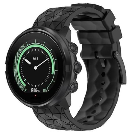 Til Suunto Spartan Sport 24 mm fodboldmønster silikone ensfarvet urrem