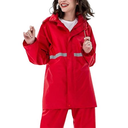 Kaksinkertainen Heijastava Sadetakki Aikuisten Kannettava Vedenpitävä Sadeasu