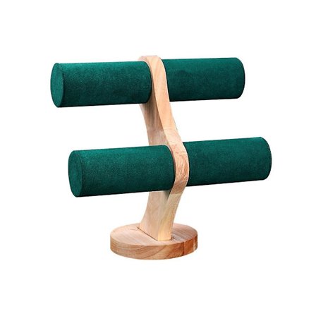 2-lags smykke display stativ armbånd ur arrangør opbevaringsstativ smykker emballage display rekvisitter bordstativ beslag størrelse: 22,5 x 10 x 23 