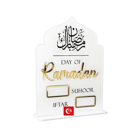 2026 Eid Mubarak Ramadan Kareem Festdekoration Akryl nedtællingskalender