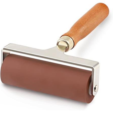 Kuminen tela, ihanteellinen liukuestemattotöihin, painotyökaluihin, musteisiin ja leimasimiin (10 cm)