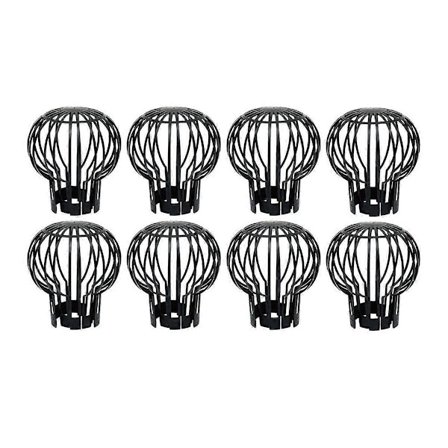 8 stk. Plastik Tagrenderiste, Nedløbsrørsbladbeskytter, Nedløbsfilter, Afløbsrørsbeskytter mod snavs og affald