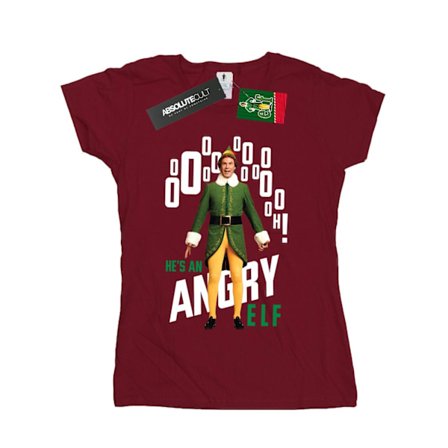 Elf Dam/Damer Angry Elf Bomull T-Shirt S Bourgogne